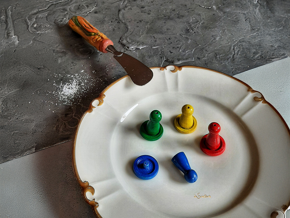 Salz & Pfeffersteuer im Meeple Format (Brettspielfigur)